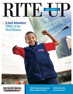Texas Scottish Rite Hospital for Children Rite Up magazine cover 2014 issue 1