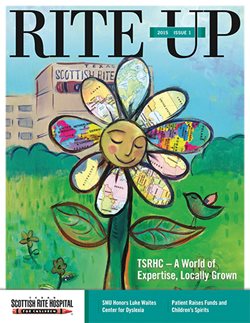 Texas Scottish Rite Hospital for Children Rite Up magazine cover 2015 issue 1