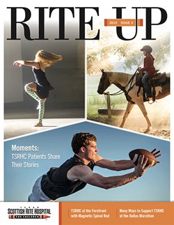 Texas Scottish Rite Hospital for Children Rite Up magazine cover 2014 issue 3